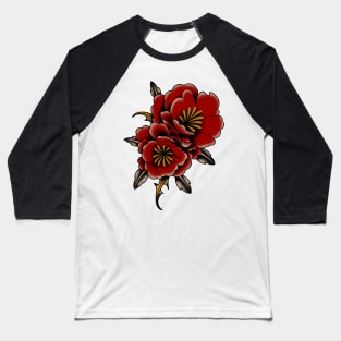 Rose Traditional Tattoo II Baseball T-Shirt